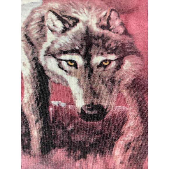 Vintage Native American Female Face The Mountain Tie Dye T Shirt X-Large Red - Picture 6 of 9